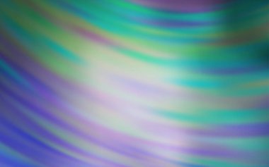 Açık Mavi, eğri çizgileri olan yeşil vektör arkaplanı.