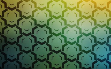 Açık Yeşil, eğri çizgileri olan sarı vektör arkaplanı.