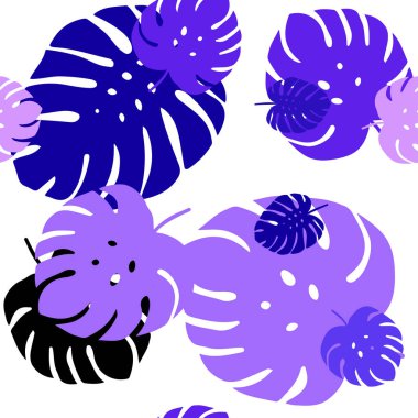 Açık Pembe, Mavi vektör yapraklar ile kesintisiz doğal zemin.