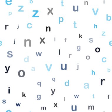 Lacivert vektör İngiliz sembolleri ile kesintisiz zemin.