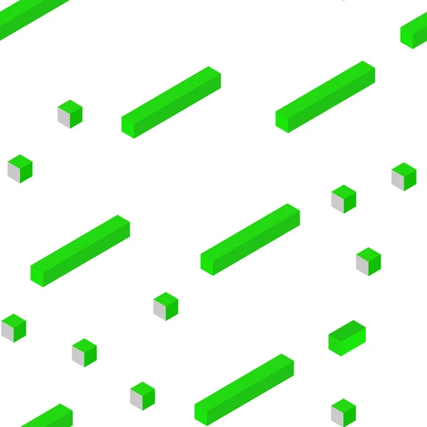Luz verde vetor sem costura, fundo isométrico com retângulos . — Vetor de Stock