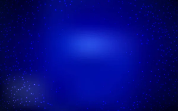 Dark BLUE vector background with galaxy stars. — Stock Vector