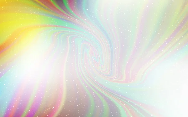 Plantilla vectorial Multicolor de luz con estrellas espaciales . — Vector de stock