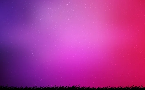 Licht paars, roze vector textuur met melkweg sterren. — Stockvector