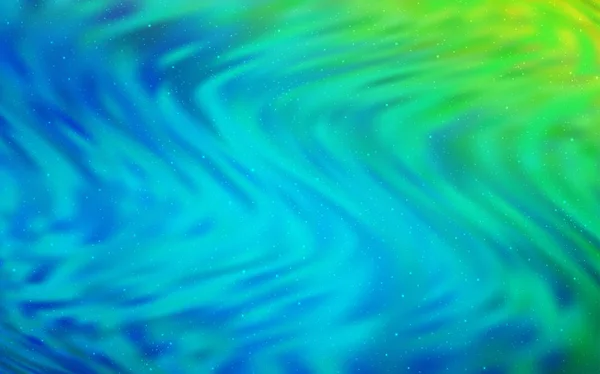 Γαλάζιο, πράσινο διανυσματικό φόντο με αστέρες του γαλαξία. — Διανυσματικό Αρχείο