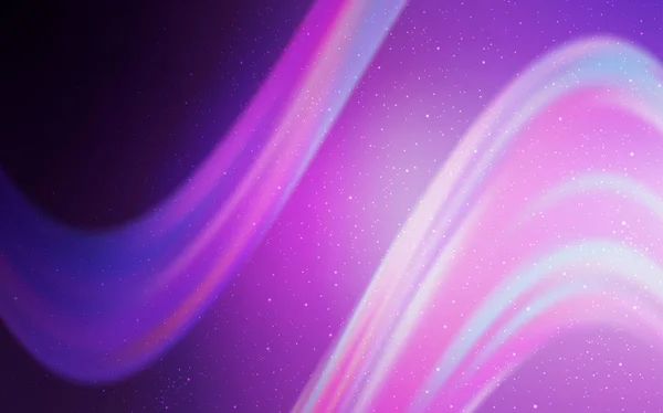 Luz púrpura, fondo vectorial rosa con estrellas astronómicas . — Vector de stock