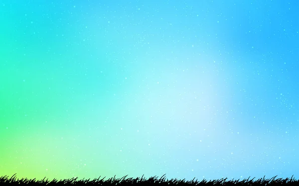 Azzurro, sfondo vettoriale verde con stelle galattiche . — Vettoriale Stock