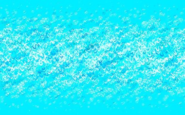 Açık mavi, yeşil çizgili vektör arka plan. Basit eğri biçiminde parlak renkli bir illüstrasyon. Tasarımınız için desen.