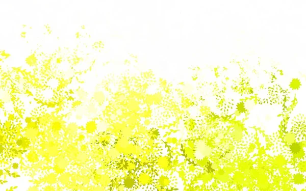 Verde Claro Amarillo Vector Abstracto Telón Fondo Con Flores Rosas — Vector de stock