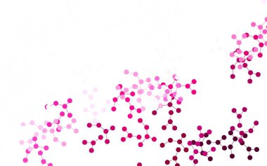 Yapay zeka ağıyla açık pembe vektör deseni. Yapay zekanın bağlantı ve noktalarıyla soyut illüstrasyon. Zeka ve yenilik reklamları için şablon.