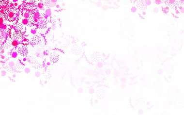 Açık pembe vektör çiçekli karalama arkaplanı çiçekli zarif parlak bir çizim. İşiniz için yepyeni bir tasarım..