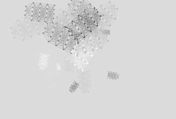 라이트 그레이 패턴과 인공지능 네트워크 링크와 스타일의 디자인이다 수많은 지성과 — 스톡 벡터