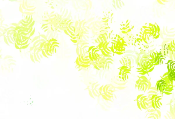 Hellgrünes Rotes Vektor Doodle Layout Mit Blättern Eine Vage Abstrakte — Stockvektor