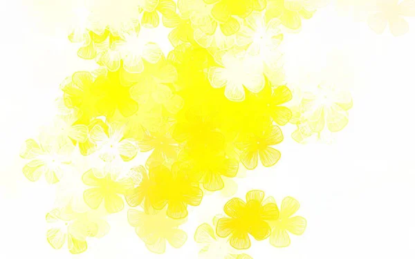 Светло Зеленый Желтый Вектор Элегантные Обои Цветами Красочная Иллюстрация Цветами — стоковый вектор