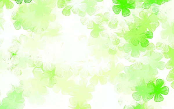 Ljusgrön Gul Vektor Elegant Tapet Med Blommor Illustration Med Färgglada — Stock vektor