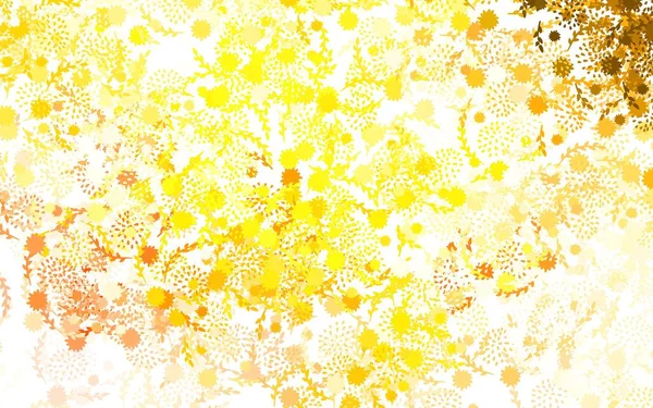 Projeto Abstrato Vetor Laranja Claro Com Flores Nova Ilustração Colorida — Vetor de Stock