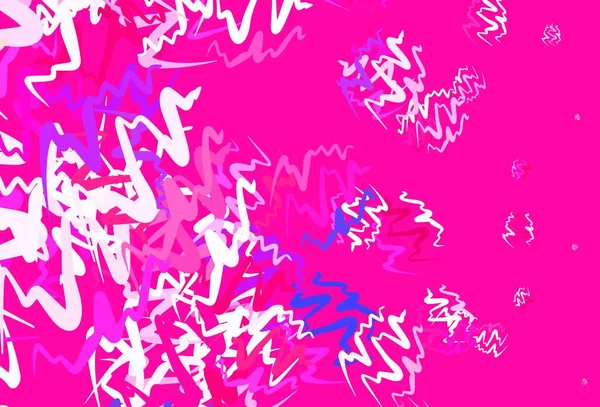 Lichtpaarse Roze Vectorachtergrond Met Gebogen Lijnen Geometrische Illustratie Abstracte Stijl — Stockvector