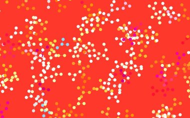 Yapay zeka kavramına sahip açık turuncu vektör dokusu. Parlak renkli bir illüstrasyon ve yapay zekanın gerçek yapısı. Zeka ve yenilik reklamları için şablon.