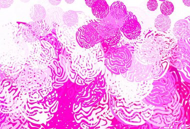 Soyut şekilli açık pembe vektör arkaplanı. Soyut tarzda rengarenk gradyan şekilleri olan bir resim. Web siteniz için basit tasarım.