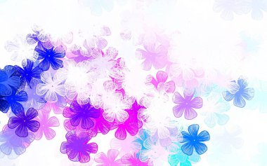 Açık renkli vektör doğal arkaplan. Çiçeklerle renklendirilmiş çizimler. Çiçeklerle. Web siteleri ve pankartlar için desenli desen.