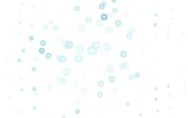 ライトピンク ディスク付きブルーベクトルテクスチャ カラフルな抽象的なサークルを輝くのセットでイラスト 未来的な広告 小冊子のパターン — ストックベクタ