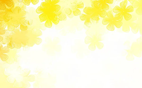 Світло Оранжевий Векторний Абстрактний Фон Квітами Декоративне Оформлення Квітів Білому — стоковий вектор