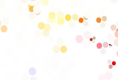 Disklerle açık turuncu vektör dokusu. Bulanık yağmur damlaları olan soyut bir çizim. Güzel web siteleri için desen.