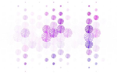 Hafif Mor vektör çizimi, dallar, ağaçlar. Yapraklar, beyaz arka planda doğal dallar. Web siteleri ve pankartlar için desenli desen.