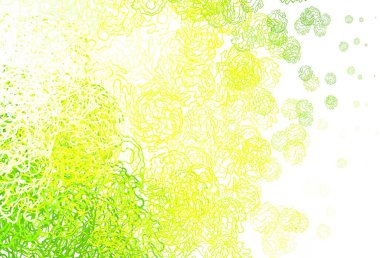 Açık yeşil, küreli sarı vektör deseni, çizgiler. Renkli noktalı modern soyut çizimler. Güzel web siteleri için desen.