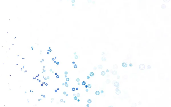 Ljusblå Gul Vektor Bakgrund Med Bubblor Abstrakt Illustration Med Färgade — Stock vektor