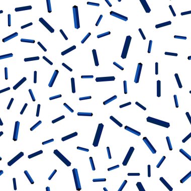 Koyu Mavili vektör, düz çizgileri olan izometrik düzen. Soyut şablon üzerinde çizgileri olan renkli, parlak bir illüstrasyon. Duvar kağıdı ve kumaş yapımcıları için tasarım.