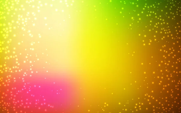 浅粉色 黄色矢量背景 有天文恒星 带有梯度的模糊抽象背景上的太空恒星 占星术网站的模式 — 图库矢量图片
