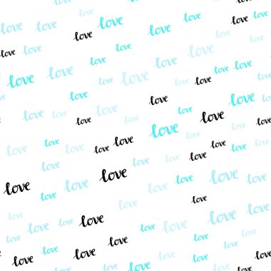 Açık mavi, yeşil vektörsüz desenli 