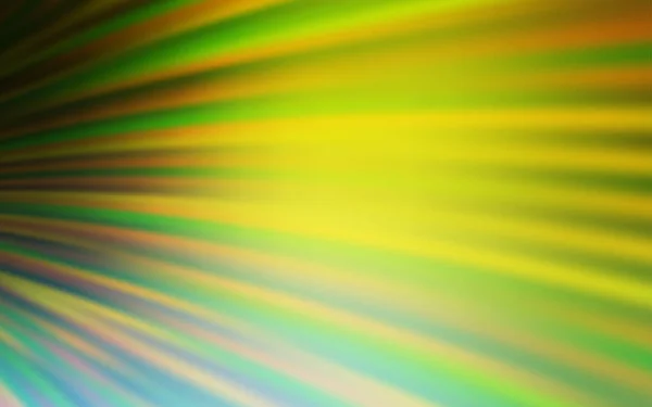 Světle Zelená Žlutá Vektorová Kulisa Zakřivenými Čárami Kreativní Ilustrace Polotónovém — Stockový vektor