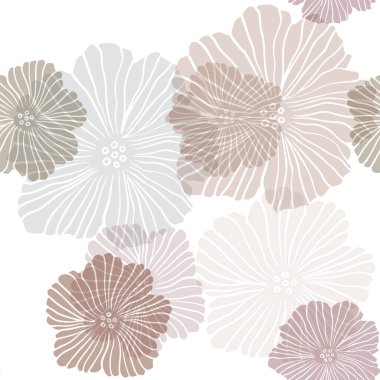 Koyu yeşil, kırmızı vektörsüz çiçekli karalama şablonu. Çiçeklerle bulanık şekilli yaratıcı çizimler. Tekstil, kumaş ve duvar kağıtları için tasarım.