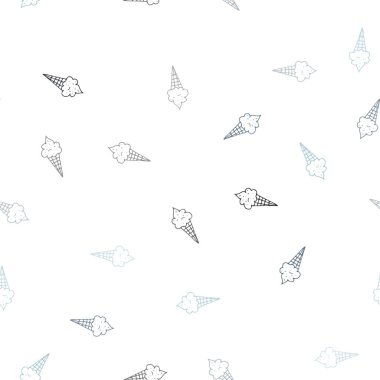 Dondurmalı koyu mavi vektör kaplamalı dondurma. Dondurma külahlı güzel renkli çizimler. Kahvaltı, öğle yemeği, akşam yemeği reklamları.