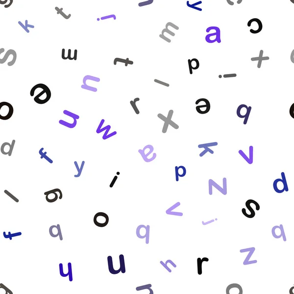 Donker Roze Blauwe Vector Naadloze Sjabloon Met Geïsoleerde Letters Schitterende — Stockvector