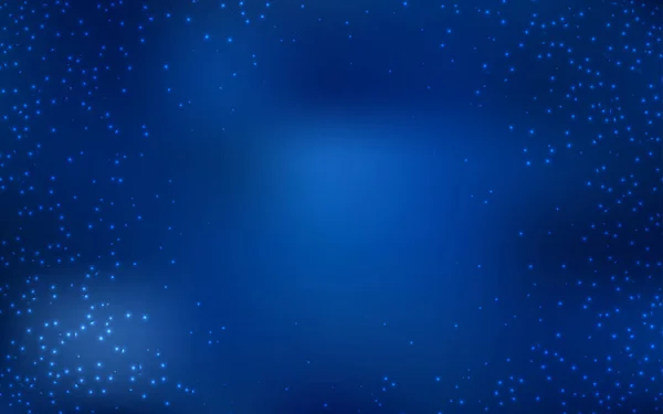 Dunkelblaue Vektorschablone Mit Raumsternen Leuchtende Farbige Illustration Mit Hellen Astronomischen — Stockvektor
