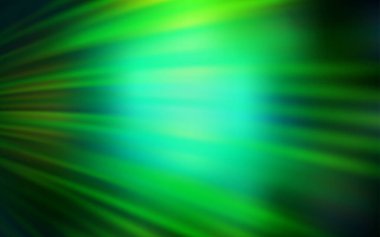 Eğri çizgileri olan koyu yeşil vektör arka plan. Renkli çizgileri ve şekilleri olan bir örnek. Web siteniz için soyut tasarım.