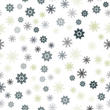 Açık mavi, sarı vektörsüz arka plan ve xmas kar taneleri. Buz kristalleri ile soyut resimleme. Duvar kağıdı ve kumaş üreticileri için moda tasarımı.