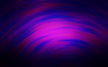 Koyu mor, eğri çizgileri olan pembe vektör arka plan. Eğilimli soyut bir çizim. Cep telefonu ekranları için şablon.