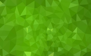 Açık yeşil vektör soyut mozaik desen. Çokgen biçiminde, gradyan ile renkli çizimler. Dizaynınız için üçgen desen.