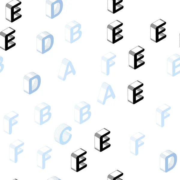 Fond Sans Couture Vecteur Bleu Clair Avec Des Symboles Anglais — Image vectorielle