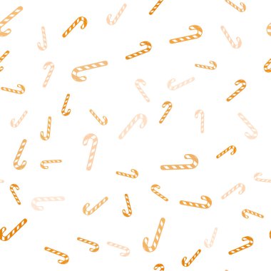 Açık Turuncu vektörsüz dokuda xmas tatlıları, şekerler.