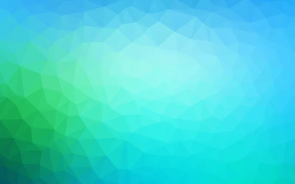 Hellblaues Grünes Vektorpolygon Abstraktes Layout Polygonale Abstrakte Illustration Mit Farbverlauf — Stockvektor