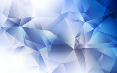Açık BLUE vektör çokgen çizimi. Açık BLUE vektör çokgen çizimi. Üçgenlerden oluşan parlayan çokgen çizimler. Arkaplanlarınız için desenli desen.