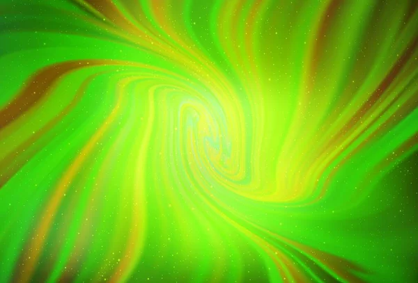 Πράσινο Φως Κίτρινο Διάνυσμα Φόντο Αστέρια Γαλαξία Πράσινο Φως Κίτρινο — Διανυσματικό Αρχείο