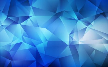 Işık Mavisi vektörü üçgen çizim parlıyor. Işık Mavisi vektörü üçgen çizim parlıyor. Çokgen şekilli bir örnek. Bir markanın arkaplanı için desen.