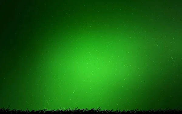 Layout Vetorial Verde Claro Com Estrelas Cósmicas Layout Vetorial Verde — Vetor de Stock