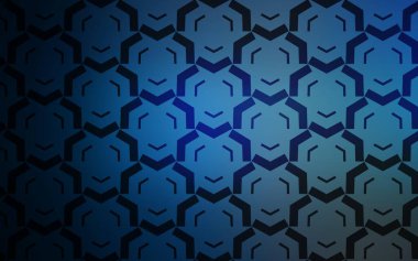 Bükülmüş çizgileri olan koyu mavi vektör şablonu. Bükülmüş çizgileri olan koyu mavi vektör şablonu. Alnında çizgiler olan soyut bir çizim. Tasarımınız için renkli dalga deseni.